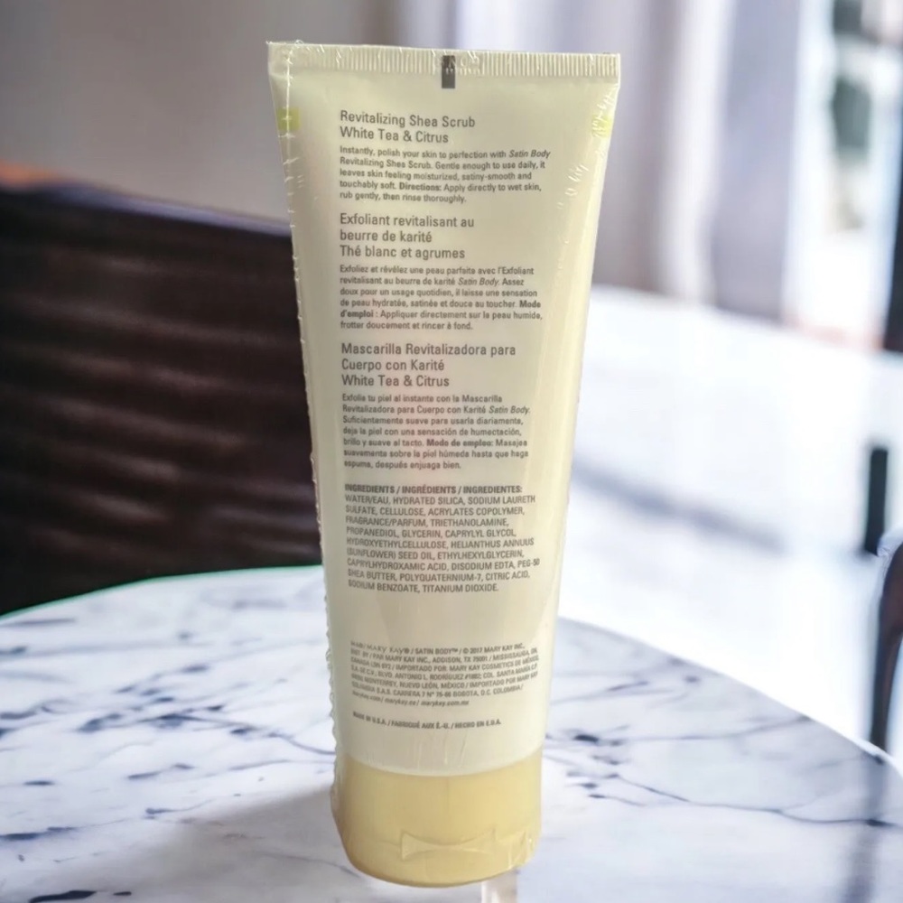MARY KAY Satin Body REVITALIZING Scrub White Tea &Citrus Wash 6.5oz NIP (C006) - Picture 2 of 4